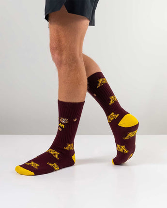 TCK socks Minnesota Golden Gophers Mayhem Crew Socks (Made in USA)