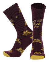 TCK socks Minnesota Maroon/Gold / Large Minnesota Golden Gophers Mayhem Crew Socks (Made in USA)