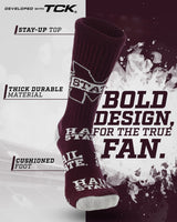 Mississippi State Bulldogs Mayhem Crew Socks (Made in USA)