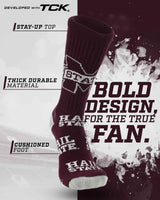 TCK socks Mississippi State Bulldogs Mayhem Crew Socks (Made in USA)