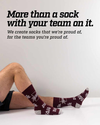 TCK socks Mississippi State Bulldogs Mayhem Crew Socks (Made in USA)