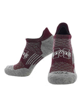 Mississippi State Bulldogs No Show Tour Socks - Made in USA