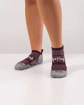 Mississippi State Bulldogs No Show Tour Socks - Made in USA