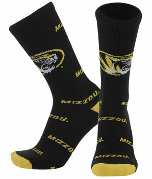 Missouri Tigers Mayhem Crew Socks (Made in USA)
