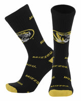 TCK socks Missouri Black/Gold / Large Missouri Tigers Mayhem Crew Socks (Made in USA)