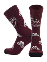 TCK socks Missouri State Maroon/White / Large Missouri State Bears Mayhem Crew Socks (Made in USA)