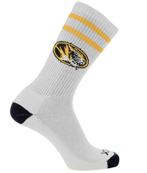 NCAA Vintage College Striped Socks - Missouri Tigers (Large)