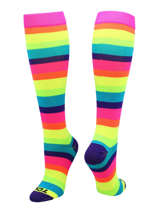 TCK socks Multi-neon / X-Small Krazisox Rainbow Stripes Socks