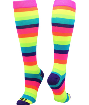 TCK socks Multi-neon / X-Small Krazisox Rainbow Stripes Socks