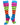 TCK socks Mustache / Medium Neon Rainbow Fun Print Socks