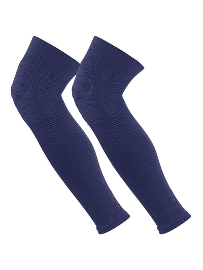 TCK socks Navy Blue / Large Defender Padded Knit Leg Sleeves Over the Knee