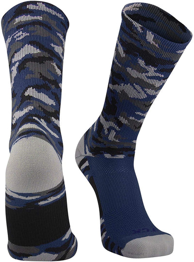 TCK socks Navy Camo / Large Elite Woodland Camo Performance Crew Socks