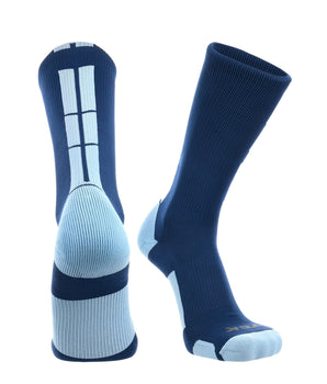 TCK socks Navy/Columbia Blue / X-Large Crew Socks Baseline 3.0 Adult Sizes Team Colors
