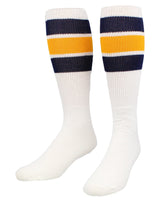TCK socks Navy/Gold / Small Retro 3 Stripe OTC Tube Socks