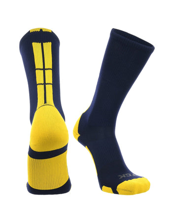 TCK socks Navy/Gold / X-Large Crew Socks Baseline 3.0 Adult Sizes Team Colors