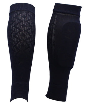 TCK socks Navy / Large Soccer Shin Guard Sleeves
