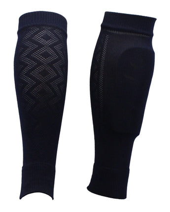 TCK socks Navy / Large Soccer Shin Guard Sleeves