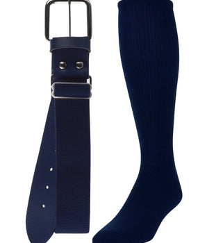TCK socks Navy / Medium Baseball/Softball Adult Belt & Socks Combo Set