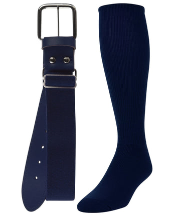 TCK socks Navy / Medium Baseball/Softball Adult Belt & Socks Combo Set
