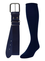 TCK socks Navy / Medium Baseball/Softball Adult Belt & Socks Combo Set