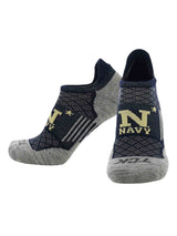 Navy Midshipmen No Show Tour Socks - Made in USA