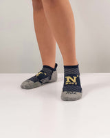 Navy Midshipmen No Show Tour Socks - Made in USA