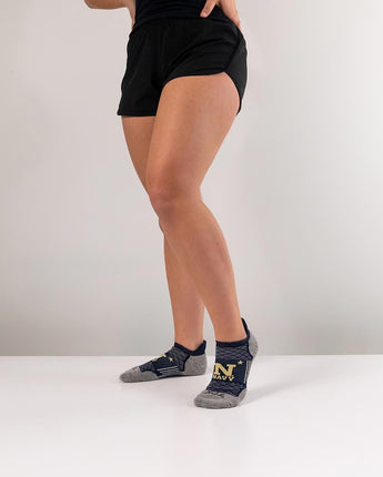 Navy Midshipmen No Show Tour Socks - Made in USA