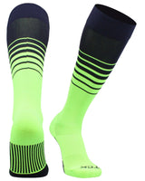 TCK socks Navy/Neon Green / Small TCK Elite Breaker Striped Athletic Socks | Over-the-Calf Soccer & Baseball