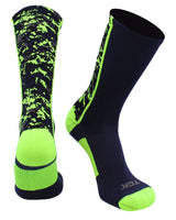 TCK socks Navy/Neon Green / X-Large Digital Camo Crew Socks