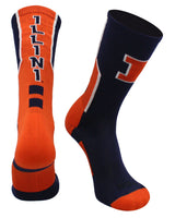 TCK socks Navy/Orange/White / Large Illinois Fighting Illini Socks Perimeter Crew