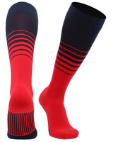 TCK socks Navy/Scarlet / Small TCK Elite Breaker Striped Athletic Socks | Over-the-Calf Soccer & Baseball