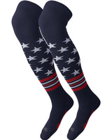 TCK socks Navy/Scarlet/White / Large TCK Freedom Dugout Stars and Stripes OTK Baseball & Softball Socks - USA Made