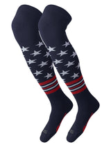 TCK socks Navy/Scarlet/White / Large TCK Freedom Dugout Stars and Stripes OTK Baseball & Softball Socks - USA Made
