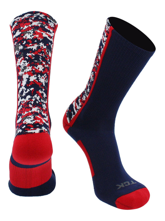 TCK socks Navy/Scarlet/White / X-Large Digital Camo Crew Socks