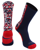 TCK socks Navy/Scarlet/White / X-Large Digital Camo Crew Socks