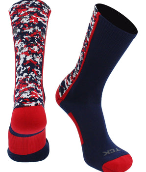 TCK socks Navy/Scarlet/White / X-Large Digital Camo Crew Socks