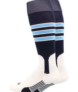 Tri-Color Striped Baseball Stirrup Socks