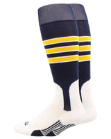 TCK socks Navy/White/Gold / Small TCK Baseball Stirrup Socks with Stripes Pattern D