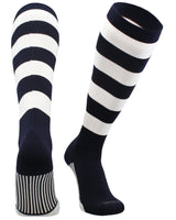 TCK socks Navy/White / Large Hoop Striped Rugby Socks