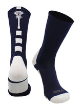 TCK socks Navy/White / Large Midline Lacrosse Logo Crew Socks
