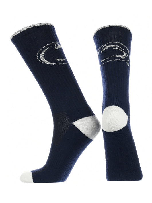 TCK socks Navy/White / Large Penn State Nittany Lions  Socks Campus Legend Crew Length