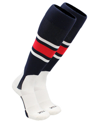 TCK socks Navy/White/Scarlet / Small TCK Baseball Stirrup Socks with Stripes Pattern E
