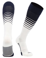 TCK socks Navy/White / Small TCK Elite Breaker Striped Athletic Socks | Over-the-Calf Soccer & Baseball