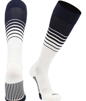 TCK socks Navy/White / Small TCK Elite Breaker Striped Athletic Socks | Over-the-Calf Soccer & Baseball