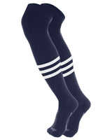 TCK socks Navy/White / X-Large Dugout Striped Over the Knee Baseball Socks Pattern B