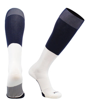 TCK socks Navy/White / X-Large End Zone Over the Calf Football Socks