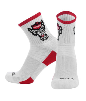 TCK NC State Wolfpack Quarter Socks - Made in USA