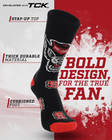 NC State Wolfpack Mayhem Crew Socks (Made in USA)