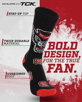 TCK socks NC State Wolfpack Mayhem Crew Socks (Made in USA)