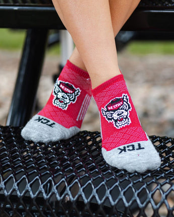NC State Wolfpack Tour No Show Tab Socks - Made in USA